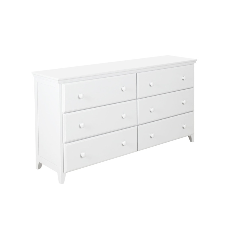 6-Drawer Dresser White-002
