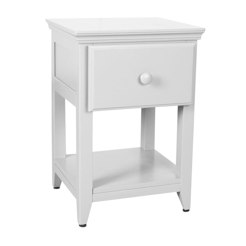 1-Drawer Nightstand White-002
