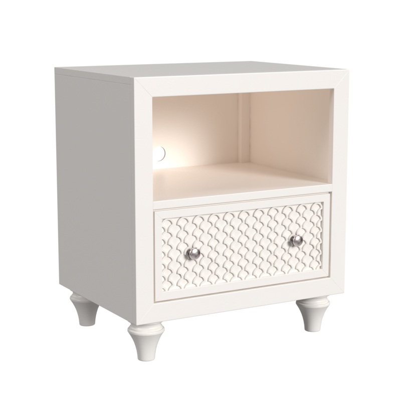 Amanda 1 Drawer Nightstand CW-Creamy White